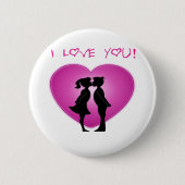 I Love You Ronde Button 5,7 Cm (Voorkant)