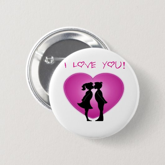 I Love You Ronde Button 5,7 Cm (Voorkant /achterkant)