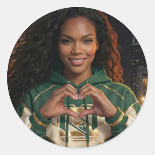 I LOVE YOU RONDE STICKER (Voorkant)