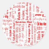 I Love You Ronde Sticker (Voorkant)