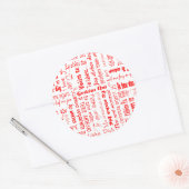 I Love You Ronde Sticker (Envelop)