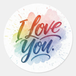 I Love You Ronde Sticker