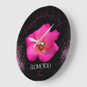 I Love You - Roos - Valentijnse gepersonaliseerde Grote Klok (Hoek)