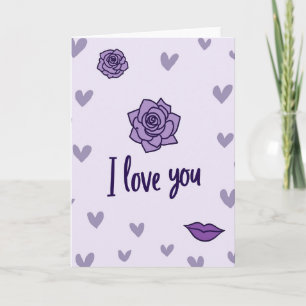 I Love You Rozens Kunstkaart Kaart