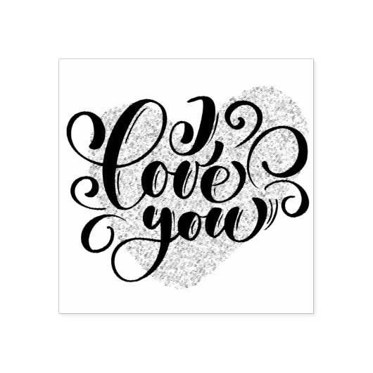I Love You Rubberstempel (Afrduk)