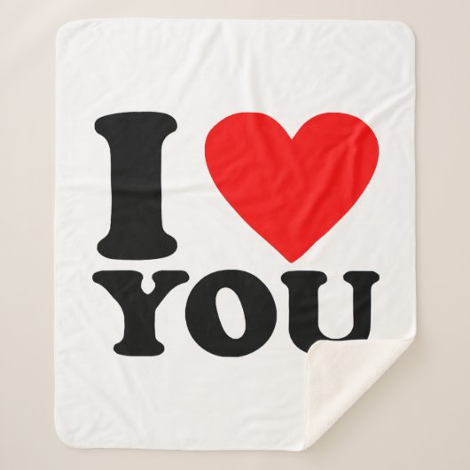 I Love You Sherpa Deken (Voorkant)