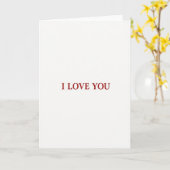 I Love You Simple Bold Card Kaart (Gele Bloem)