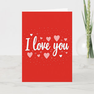 I Love You Simple Hearts Kaart