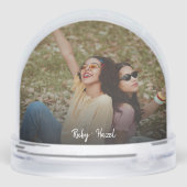 I Love you Sister Heart Script Photo Keepsake Sneeuwbol (Achterkant)