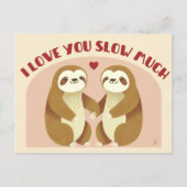 I love you slow much - Ik hou van je luie koppel Briefkaart (Voorkant)