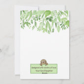 I love you slow much Sloth Mothers Day Card Feestdagenkaart (Achterkant)