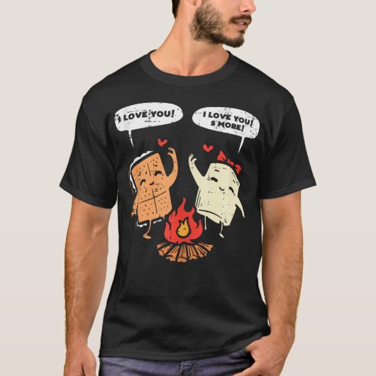 I Love You Smore Funny Camping Couple Camper Men W T-shirt (Voorkant)