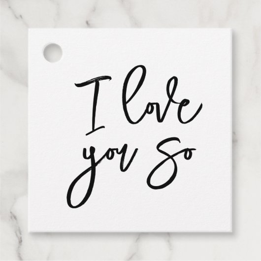 I love you so gift tag bedankjes labels (Voorkant)