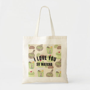 "I Love You So Matcha" Esthetische Canvas Tassen T
