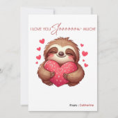 I Love You So Much Sloth Card Feestdagenkaart (Voorkant)