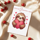 I Love You So Much Sloth Card Feestdagenkaart