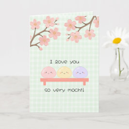 I Love You So Very Mochi Valetine's Day Card Kaart