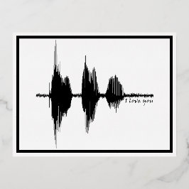 I Love You Soundwave Folie Briefkaart - Waveform k