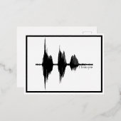 I Love You Soundwave Folie Briefkaart - Waveform k (Voorkant / Achterkant)