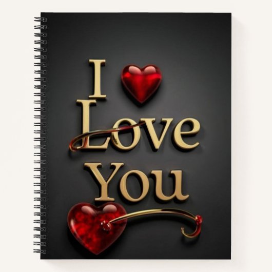 "I Love You" Spiral Notitieboek - Romantisch cadea (Voorkant)