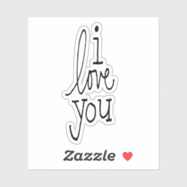 I Love You Sticker