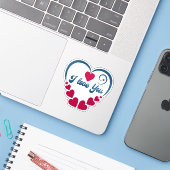 I Love You Sticker (Laptop met iPhone)