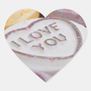 "I Love You"-stickers Hart Sticker