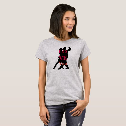 I love you tango t-shirt (Voorkant volledig)