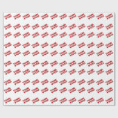 I  love you thanks red white 3d glossy cadeaupapier (Vlak)