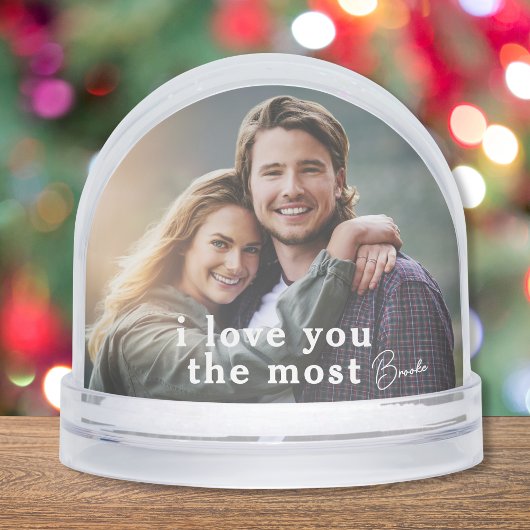 I Love You The Most Romantic Couple Photo Custom Sneeuwbol