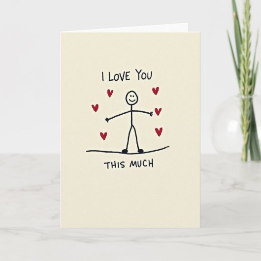 I Love You This Much Card Kaart (Voorkant)