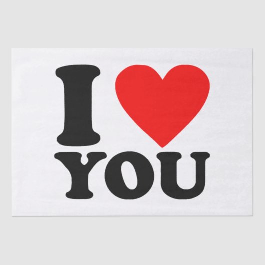 I Love You Tissuepapier (Voorkant)