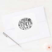 I Love You To The Moon And Back Classic Minimal De Vierkante Sticker (Envelop)