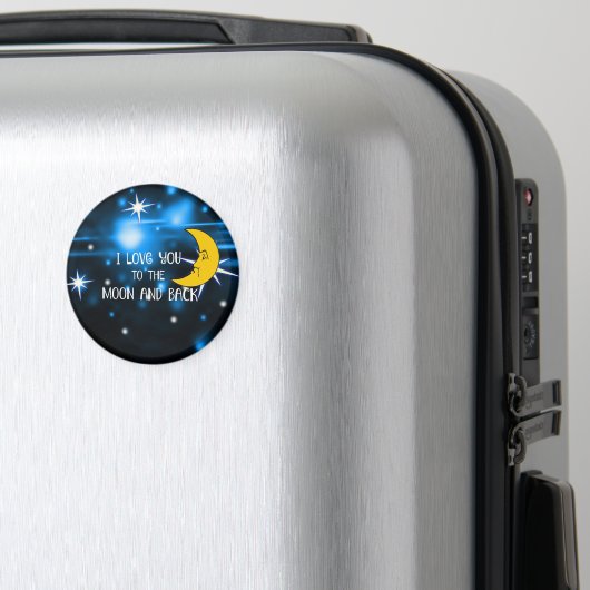 I Love You to the Moon and Back, colorful design Magneet (Insitu (bagage))