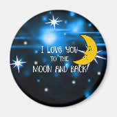 I Love You to the Moon and Back, colorful design Magneet (Voorkant)