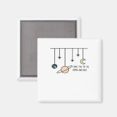 I Love You To The Moon And Back Elegant Minimal St Magneet (Voorkant / Achterkant)