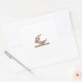 I Love You To The Moon And Back Heartfelt Clean De Vierkante Sticker (Envelop)