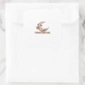 I Love You To The Moon And Back Heartfelt Clean De Vierkante Sticker (Tas)