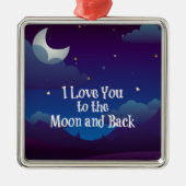 I Love You to the Moon and Back, Metalen Ornament (Voorkant)