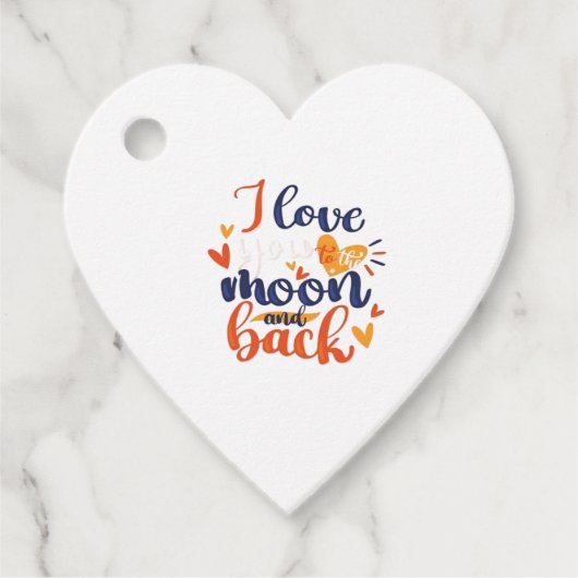 I Love You To The Moon And Back Modern Romantic De Bedankjes Labels (Voorkant)