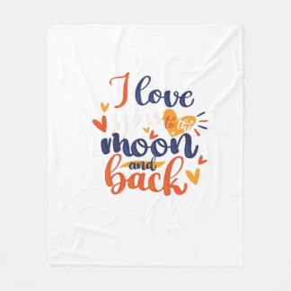 I Love You To The Moon And Back Modern Romantic De Fleece Deken