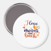 I Love You To The Moon And Back Modern Romantic De Magneet (Voorkant / Achterkant)