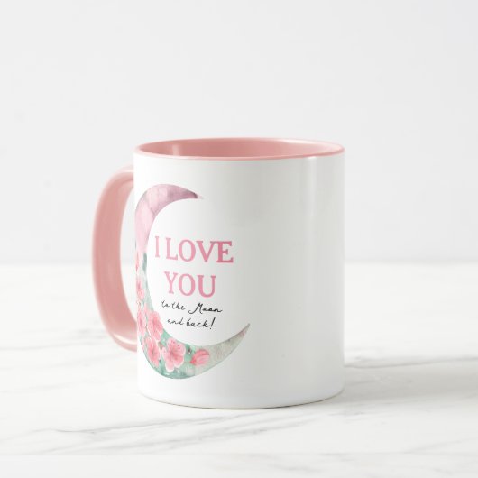 I Love You To The Moon And Back Mug Mok (Voorkant links)