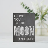 I love you to the moon and back postcard briefkaart (Staand voorkant)
