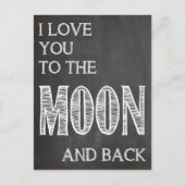 I love you to the moon and back postcard briefkaart (Voorkant)