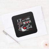 I Love You To The Moon And Back Romantic Keepsake  Vierkante Sticker (Envelop)