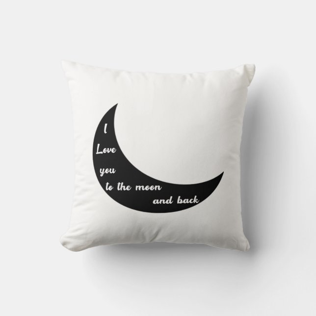 I Love You To The Moon And Back Romantic Minimal D Kussen (Voorkant)
