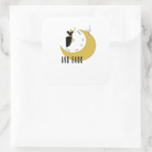 I Love You To The Moon And Back Romantic Quote Des Vierkante Sticker (Tas)