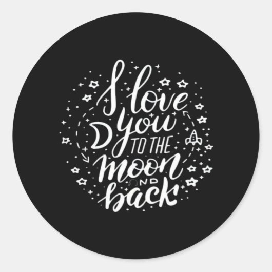 I Love You To The Moon And Back Timeless Appeal  Ronde Sticker (Voorkant)
