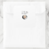 I Love You To The Moon And Back Timeless Classic A Vierkante Sticker (Tas)